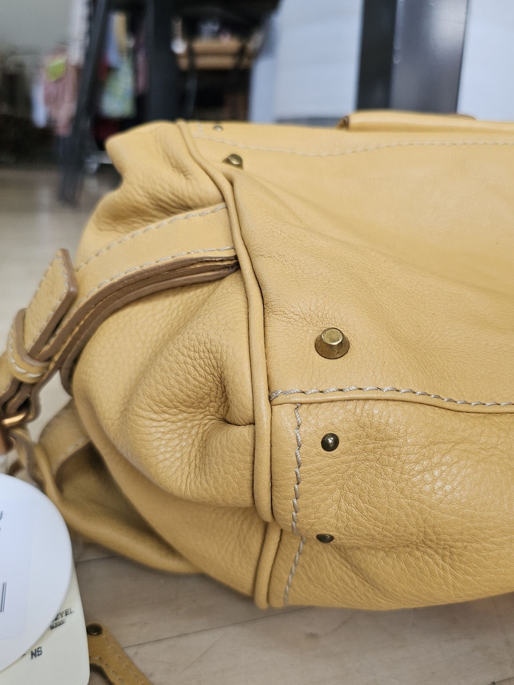 Chloe Vintage Y2K 2006 Paddington Bag Mustard Butter Leather Purse Deadstock NWT - Picture 15 of 16